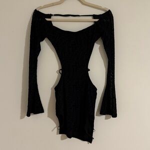 Fashion Nova Black Long Sleeve Dress